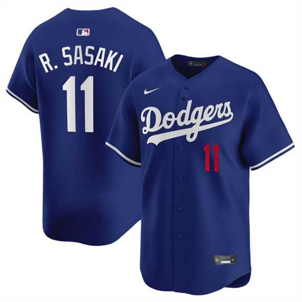 Men%27s Los Angeles Dodgers #11 Roki Sasaki Royal 2025 Alternate Limited Stitched Jersey Dzhi->los angeles dodgers->MLB Jersey